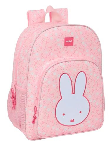 safta Miffy Flores Schulrucksack für Kinder, Kinderrucksack, anpassbar an Kinderwagen, ideal für Kinder im Schulalter, bequem und vielseitig, Qualität und Widerstandsfähigkeit, 33 x 14 x 42 cm, Pink safta Miffy Flores Schulrucksack für Kinder, Kinderrucksack, anpassbar an Kinderwagen, ideal für Kinder im Schulalter, bequem und vielseitig, Qualität und Widerstandsfähigkeit, 33 x 14 x 42 cm, Pink von safta