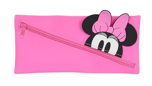 Safta Minnie Federmäppchen für Kinder, Federmäppchen für Kinder, ideal für Schulkinder, bequem und vielseitig, Qualität und Widerstandsfähigkeit, 22 x 1 x 11 cm, Rosa, Rosa, Estándar, Casual von safta