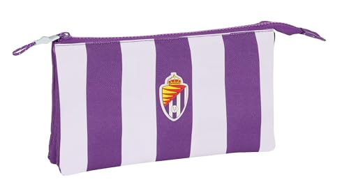 Safta Real Valladolid Federmäppchen für Kinder, Federmäppchen für Kinder, ideal für Schulkinder, bequem und vielseitig, Qualität und Widerstandsfähigkeit, 22 x 3 x 12 cm, Violett, dunkelviolett, von safta