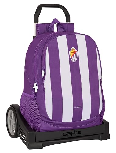 Safta Real Valladolid Schulrucksack, ergonomischer Rücken, mit Evolution Trolley, ideal für Kinder unterschiedlichen Alters, bequem und vielseitig, Qualität und Widerstandsfähigkeit, 32 x 16 x 44 cm, von safta