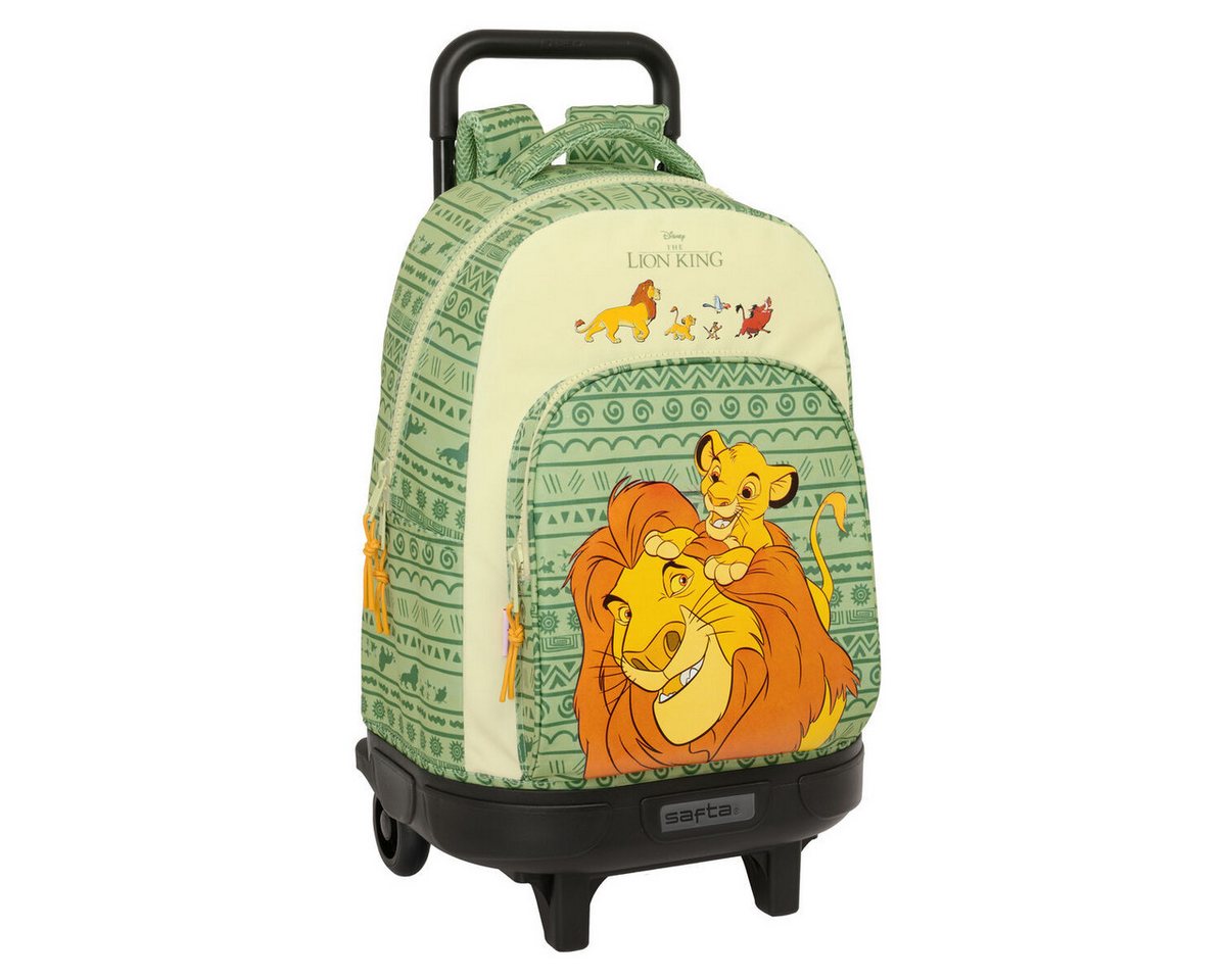 safta Rucksack Kinder Rucksack mit Rädern Mufasa grün Beige von safta