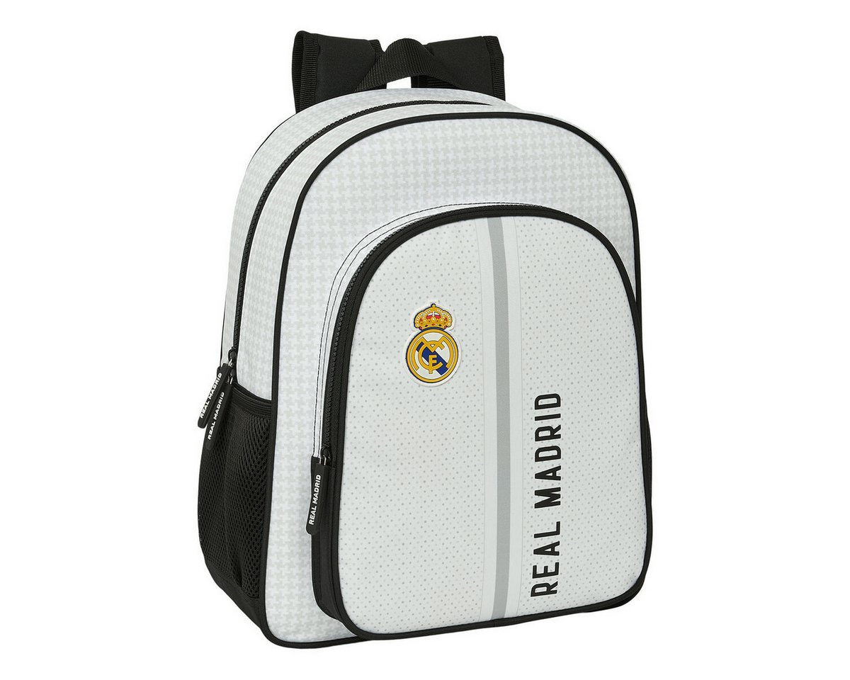 safta Rucksack Real madrid cf Kinder Rucksack Real Madrid CF 2425 Weiß Grau 32 x 38 x von safta