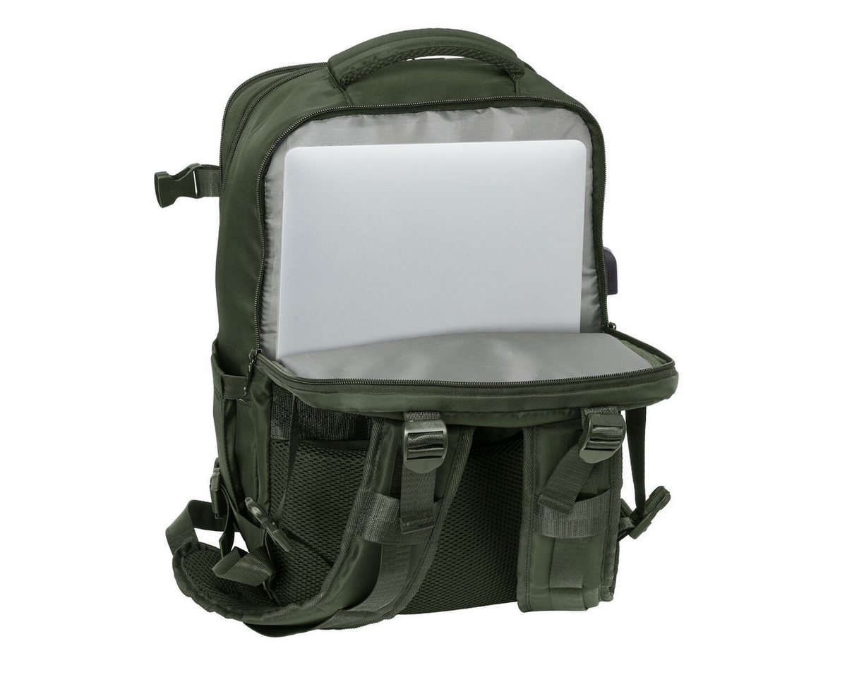 safta Rucksack Rucksack Freizeitrucksack Laptoprucksack Business Safta Verde Militärg von safta
