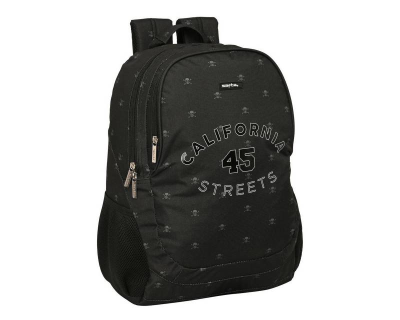 safta Rucksack Rucksack Safta California Schwarz für Freizeit Sport 32x44x16 cm hochw von safta