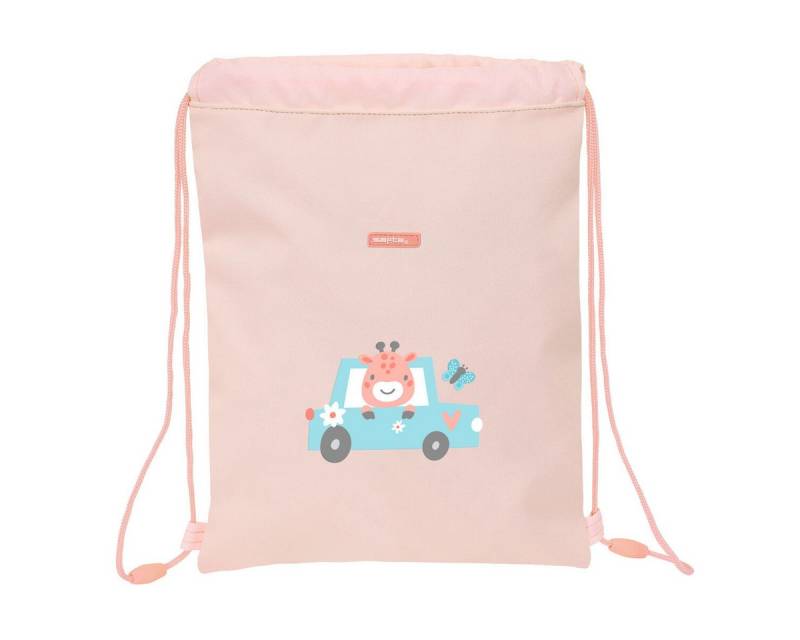 safta Rucksack Rucksacktasche mit Bändern Safta Jirafa Koralle 26 x 34 x 1 cm von safta