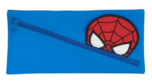 Safta Spiderman Federmäppchen, Federmäppchen für Kinder, Federmäppchen für Kinder, ideal für Schulkinder, bequem und vielseitig, Qualität und Widerstandsfähigkeit, 22 x 1 x 11 cm, Marineblau, von safta