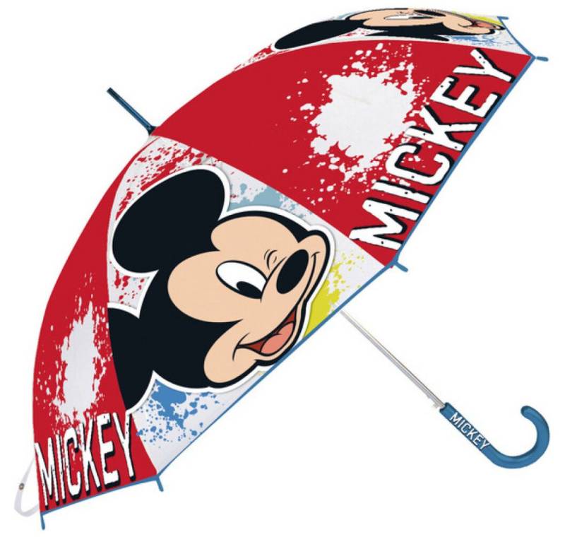 safta Stockregenschirm Regenschirm Mickey Mouse Happy smiles Rot Blau (80 cm) von safta