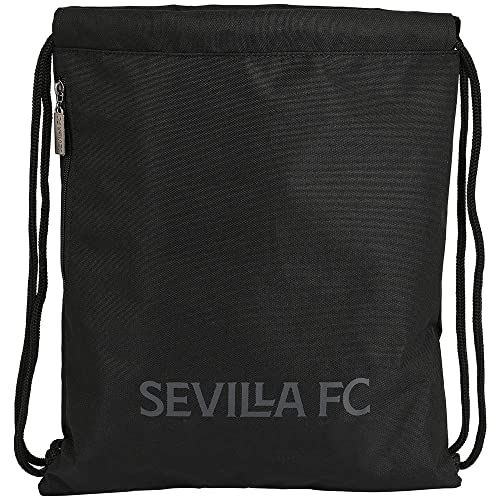 Safta, Sportsack Sevilla FC Teen, 350 x 450 mm, Unisex, Kinder, Schwarz, Standard, Schwarz, Estándar von safta