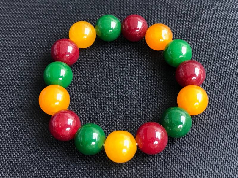 Multi-Color Jade Armband Kalimantan Edelsteinschmuck Multi-Color Jade Armband Kalimantan Edelsteinschmuck von saharagems