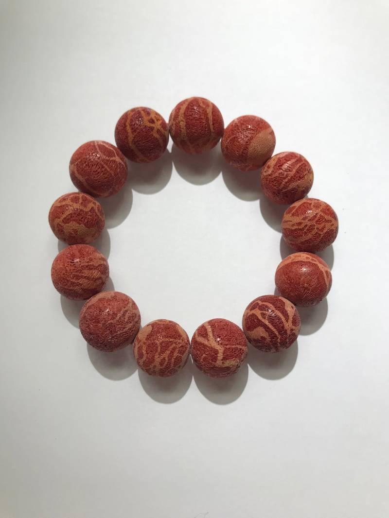 Rote Koralle Armband 11 Mm Runde Edelstein Perlen, Unisex Schmuck Rote Koralle Armband 11 Mm Runde Edelstein Perlen, Unisex Schmuck von saharagems