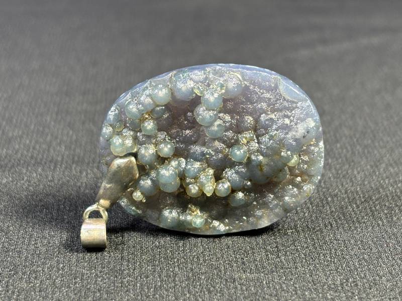 Sea Amethyst Anhänger - Kelubung Laut Erstaunlich Aus Java Indonesien Handgefertigt Silberfarbene Anhängerschlaufe Poliert- Erstaunlicher Stein 10 von saharagems