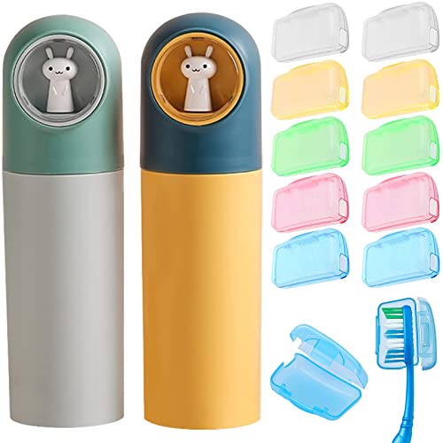 saijer Zahnbürsten Etui Kinder, Zahnputzbecher Reisen Tragbarer Zahnbürstenetui Zahnbürstenhülle Zahnbürstenbox Zahnbürstenkappen Zahnbürste Schutzhülle Zahnbürstenkopf Container Zahnbürsten Behälter von saijer