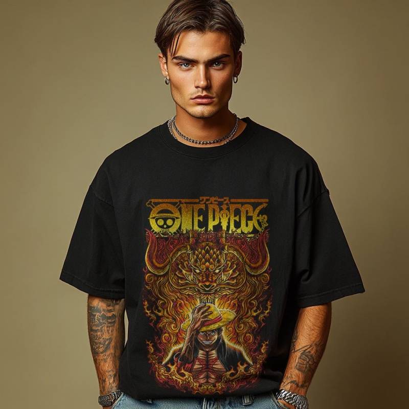 Anime Tshirt, Sweatshirt, Streetwear, Einteilige, Monkey D. Ruffy, Ruffy von saikolabsshop