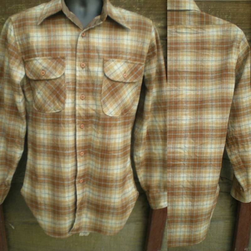 Herren Pendleton Button Down Shirt, Vintage 70Er Jahre Kariertes Hemd /Mantel Herren Pendleton Button Down Shirt, Vintage 70Er Jahre Kariertes Hemd /Mantel von sailorpinkvintage