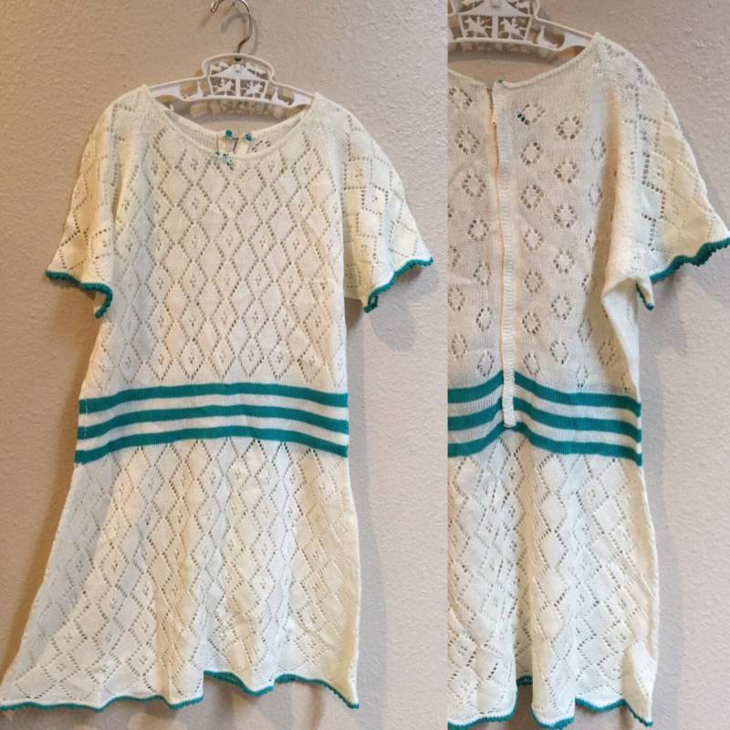 Vintage Kinderkleid, Strick Boho Sommerkleid. 70Er Jahre Kinder Vintage Kinderkleid, Strick Boho Sommerkleid. 70Er Jahre Kinder von sailorpinkvintage
