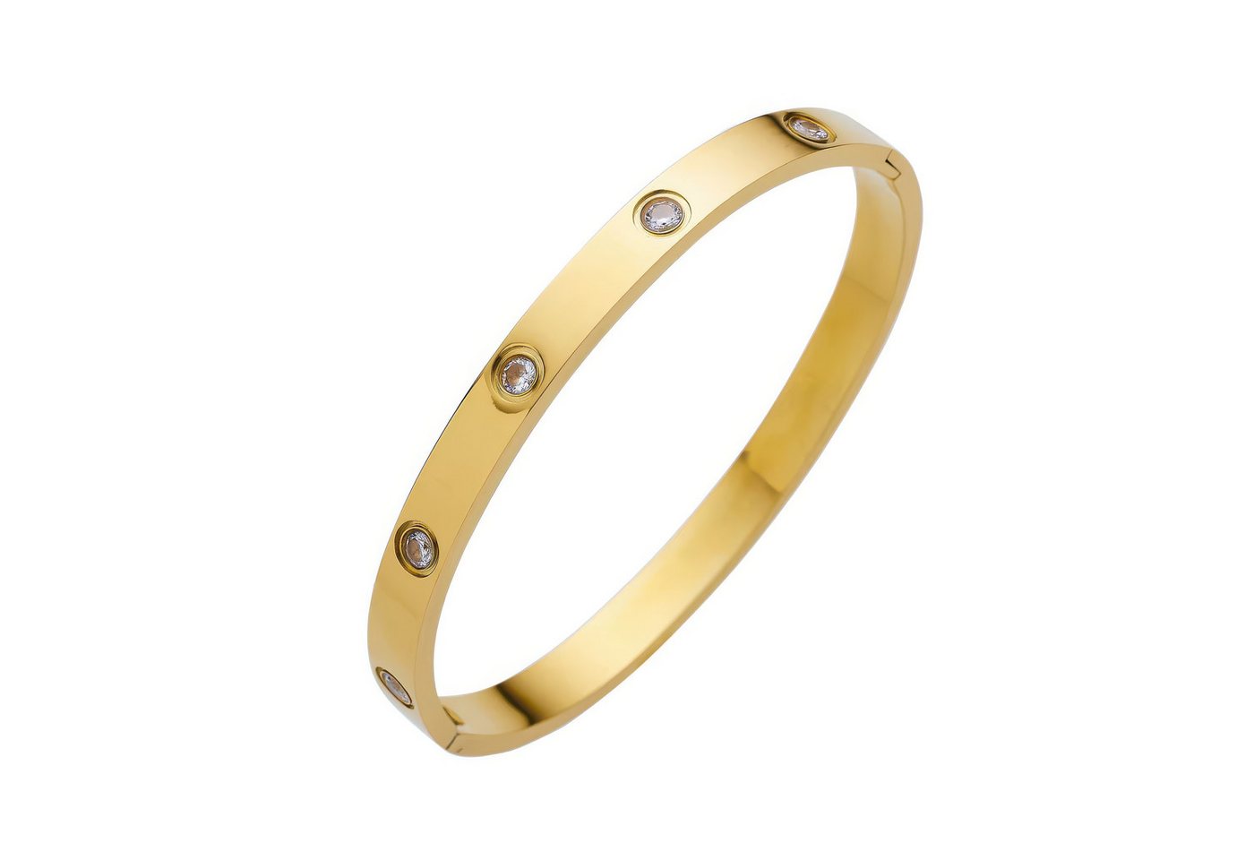 salazar.plus Armreif Luxus Damen Armband Edelstahl 18k vergoldet silberfarben elegant von salazar.plus