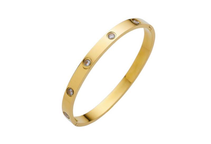 salazar.plus Armreif Luxus Damen Armband Edelstahl 18k vergoldet silberfarben elegant von salazar.plus