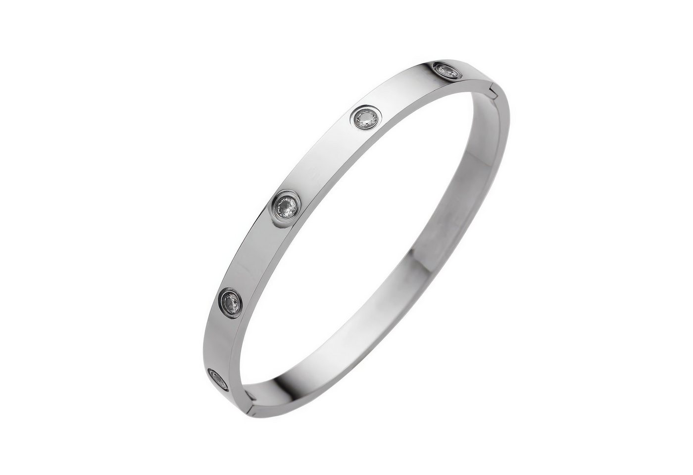 salazar.plus Armreif Luxus Damen Armband Edelstahl 18k vergoldet silberfarben elegant von salazar.plus