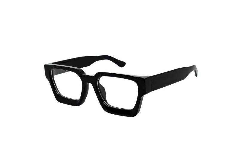 salazar.plus Brillengestell Brille ohne Stärke Dick Rechteckig Unisex Klotzig Damen Herren von salazar.plus
