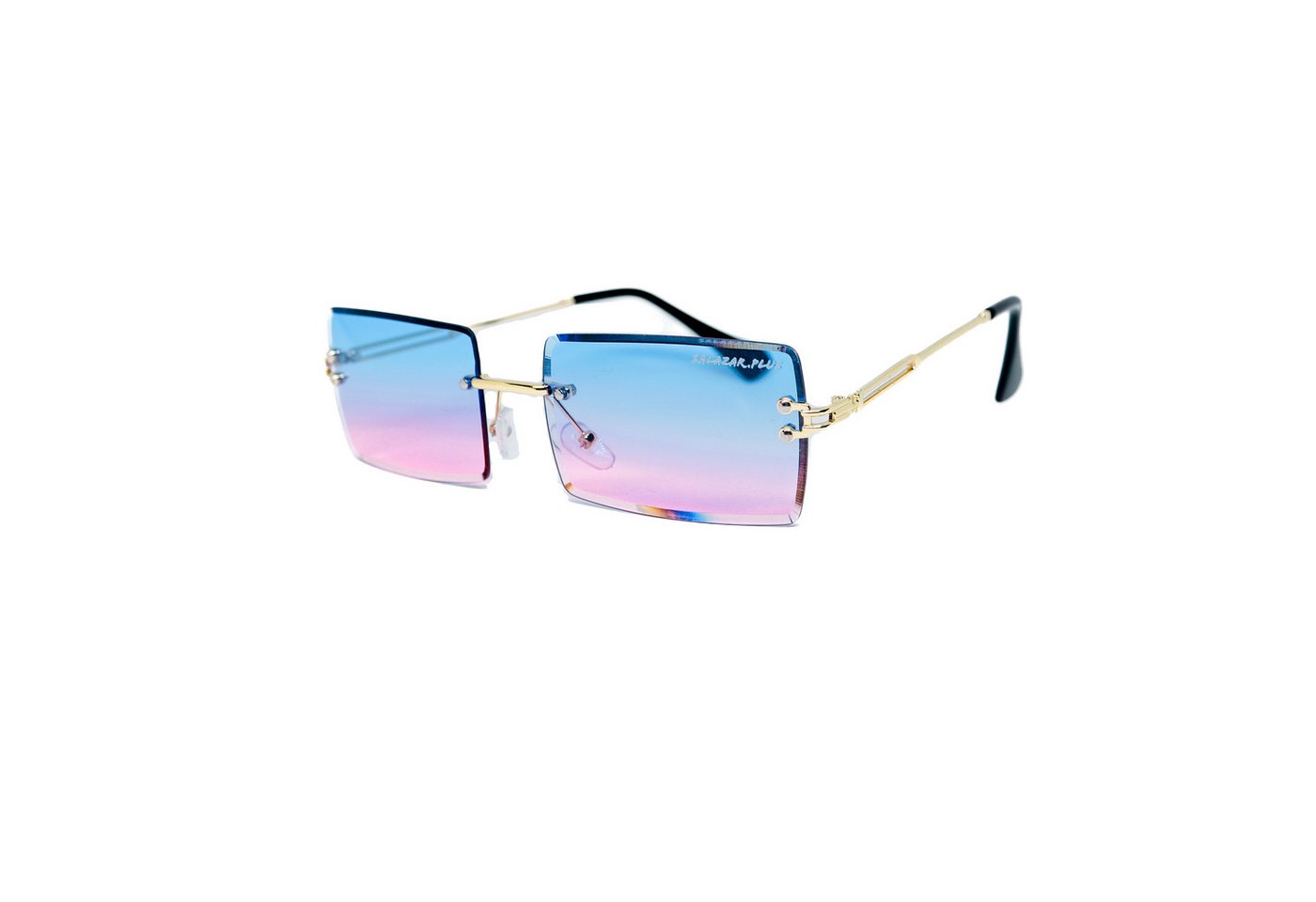 salazar.plus Sonnenbrille Randlos Rechteckig Unisex 14 Farben Rahmenlos Damen Herren Brille von salazar.plus