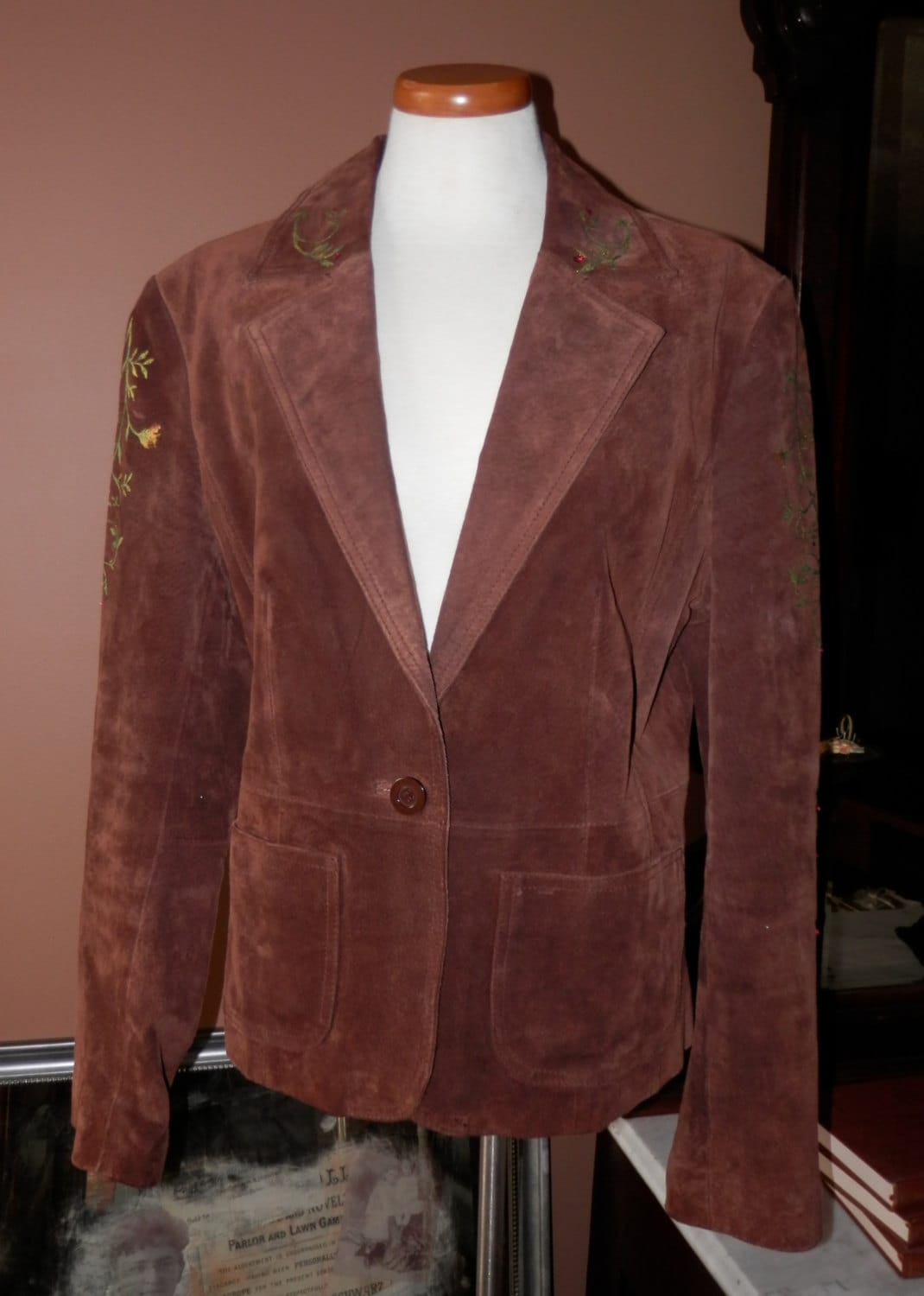 Sale Damen New York & Company Gr. 12 Handbemalte Jacke Von Mir Sale Damen New York & Company Gr. 12 Handbemalte Jacke Von Mir von sallys4025