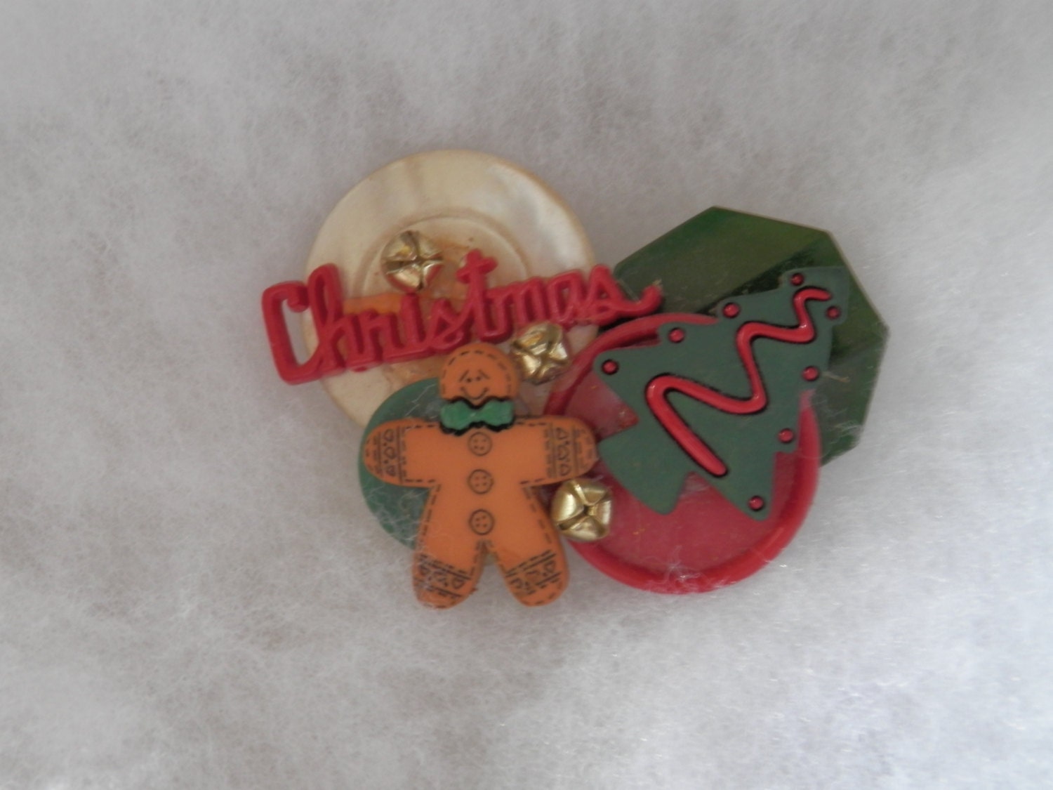 Vintage Handgemachte Mixed Media Weihnachtsbrosche Vintage Handgemachte Mixed Media Weihnachtsbrosche von sallys4025