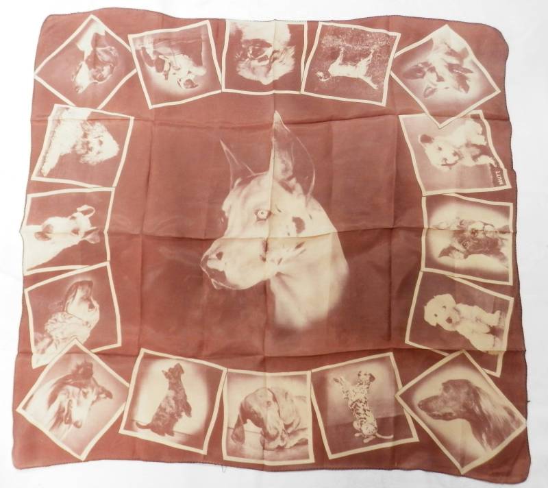 Vintage Kopftuch Hunderassen Selten Vintage Kopftuch Hunderassen Selten von sallys4025