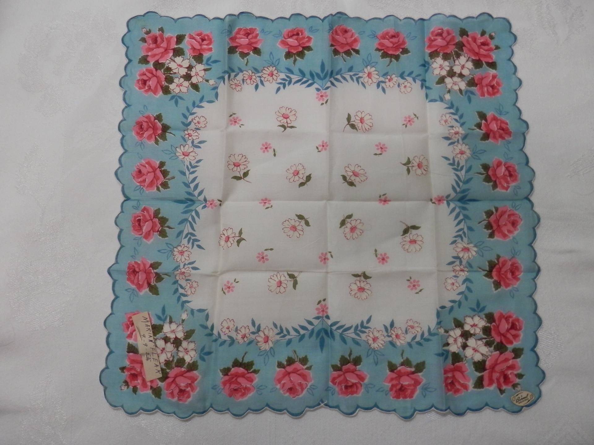 Vintage Taschentuch Nie Benutzt 1950's Floral Tulip Design Vintage Taschentuch Nie Benutzt 1950's Floral Tulip Design von sallys4025