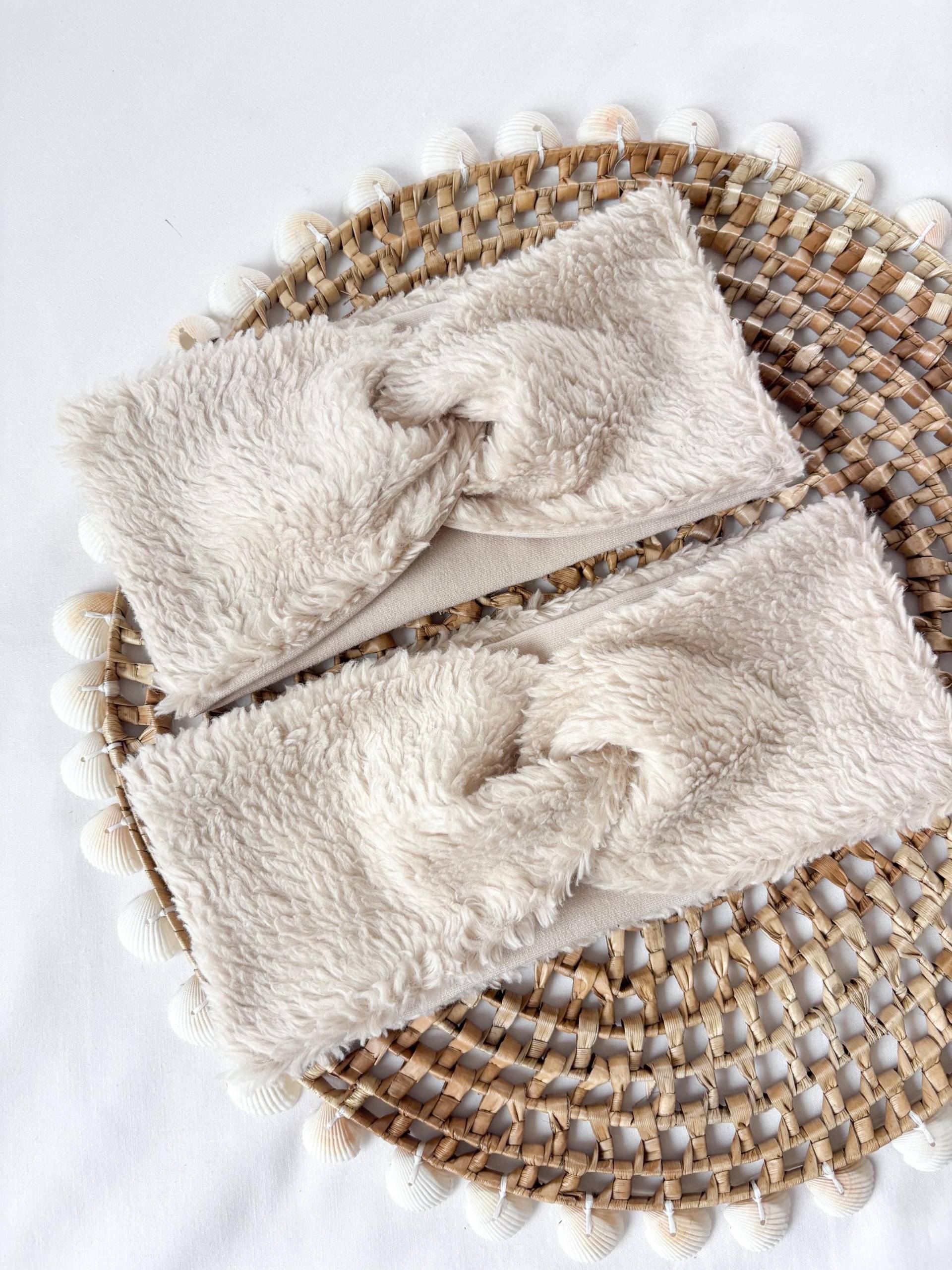 Teddy Haarband I Twist-stirnband Haarband Knotenstirnband Aus Teddy - Und Kuscheligem French-Terry-stoff Für Babys, Kinder Frauen von salousklitzeklein