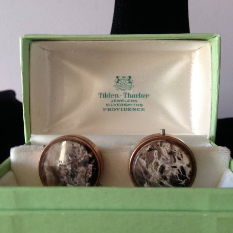 1920Er/30Er Jahre Achat Manschettenknöpfe Mit Schnappverschluss Herren-Ankleide-Accessoire von saltydogvintage