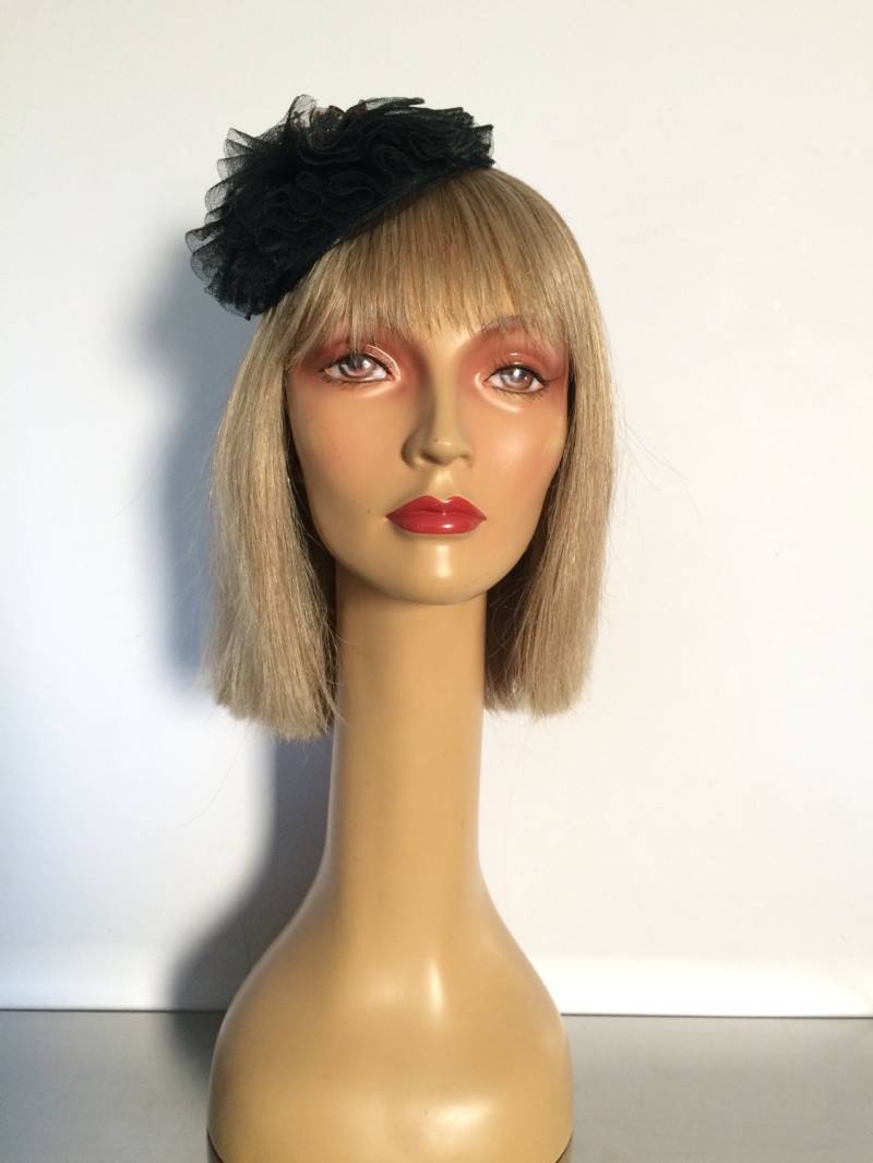 1940Er-40Er Jahre Minihut Aus Rosshaar/Burlesque Accessoire Kostüm Theater-Requisite von saltydogvintage