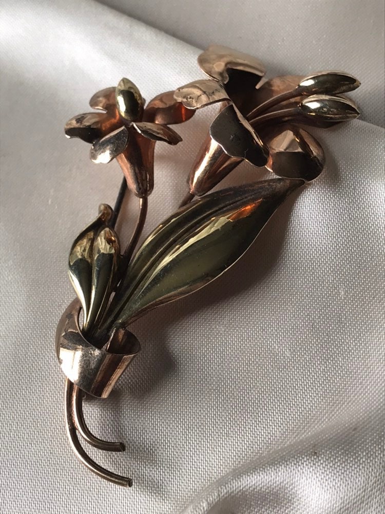 Brosche/Vintage Aus Sterling Silber 1940 von saltydogvintage