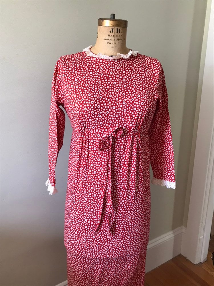 Damen Vintage 1960Er Jahre/Knöchellanges Selbstgemachtes Kleid Bo-Ho Hippies von saltydogvintage