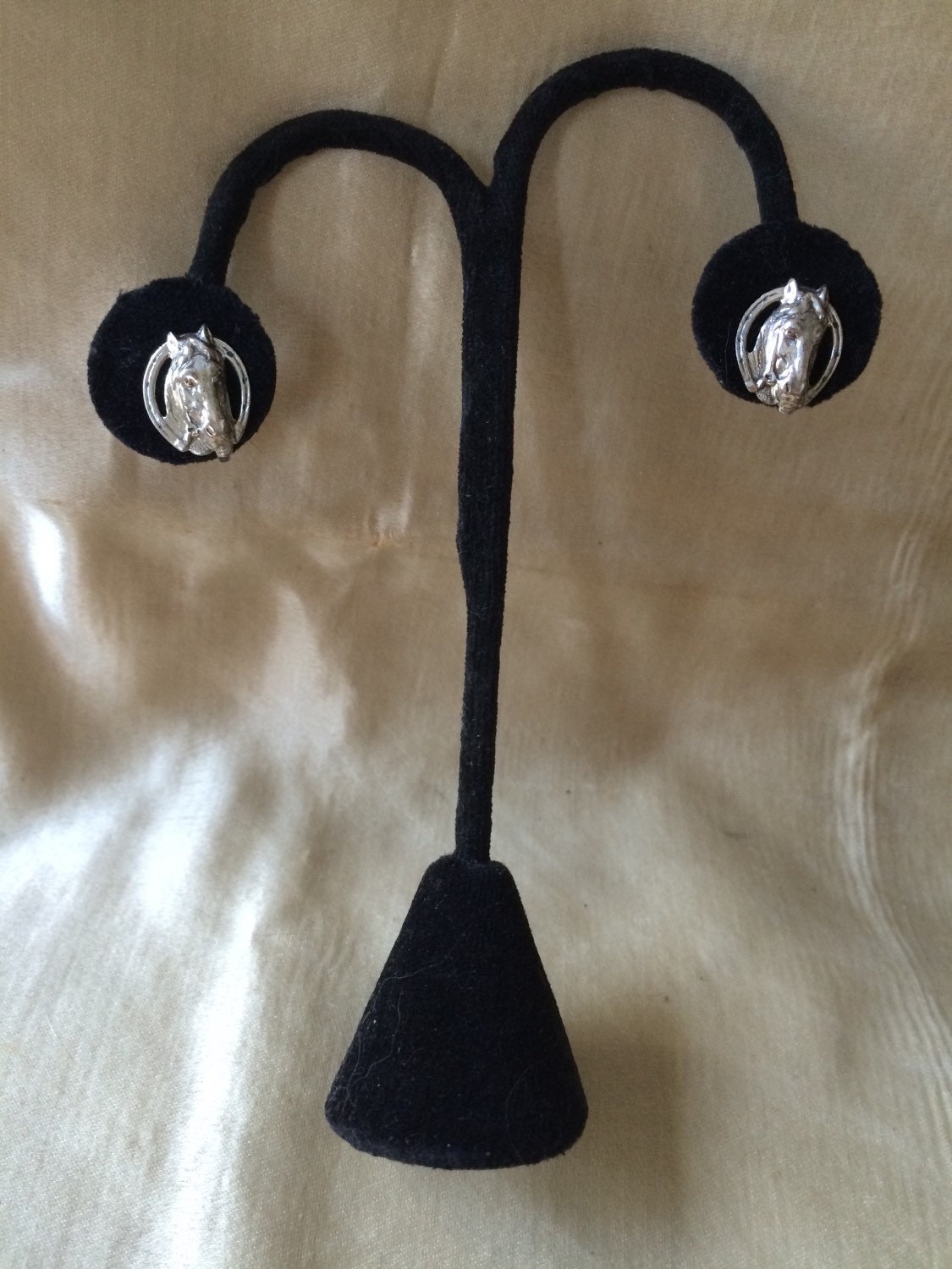 Eqesrain Ohrringe/Pferdekopf Sterling Silber Ohrstecker Pferde Schmuck von saltydogvintage