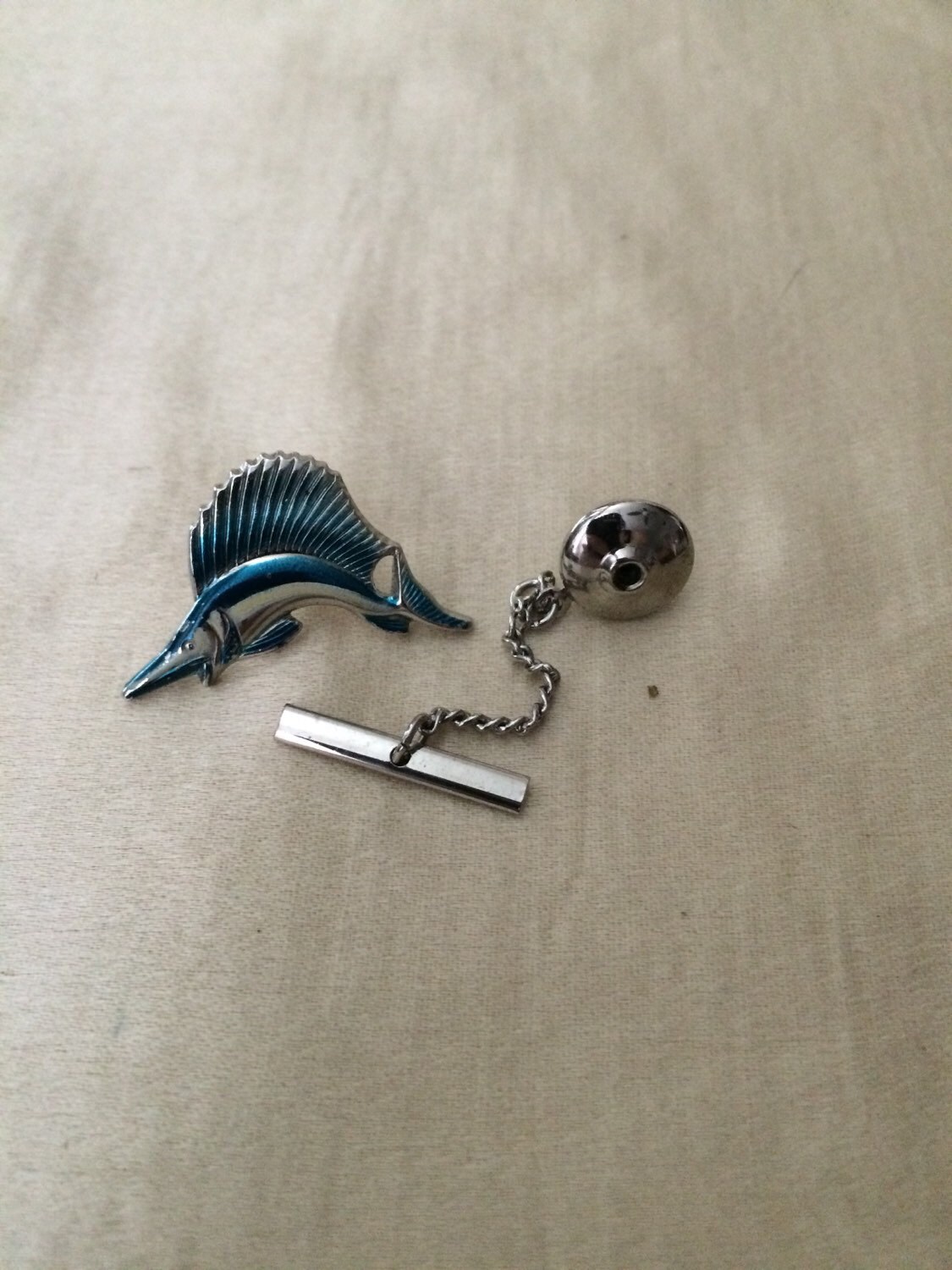 Marlin Fisch Krawatte Tack/Krawatten-Accessoire Angelsport-Accessoire Bräutigam-Accessoire von saltydogvintage