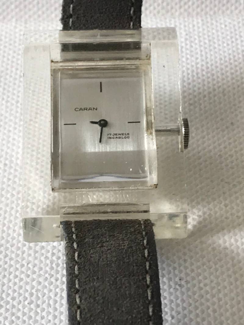 Mid Century Lucite Armbanduhr/Contempo Swiss Made Mitte 1970Er Uhr Mod Schweizer Uhrwerk Rax#6061-21 /Swiss Caran von saltydogvintage