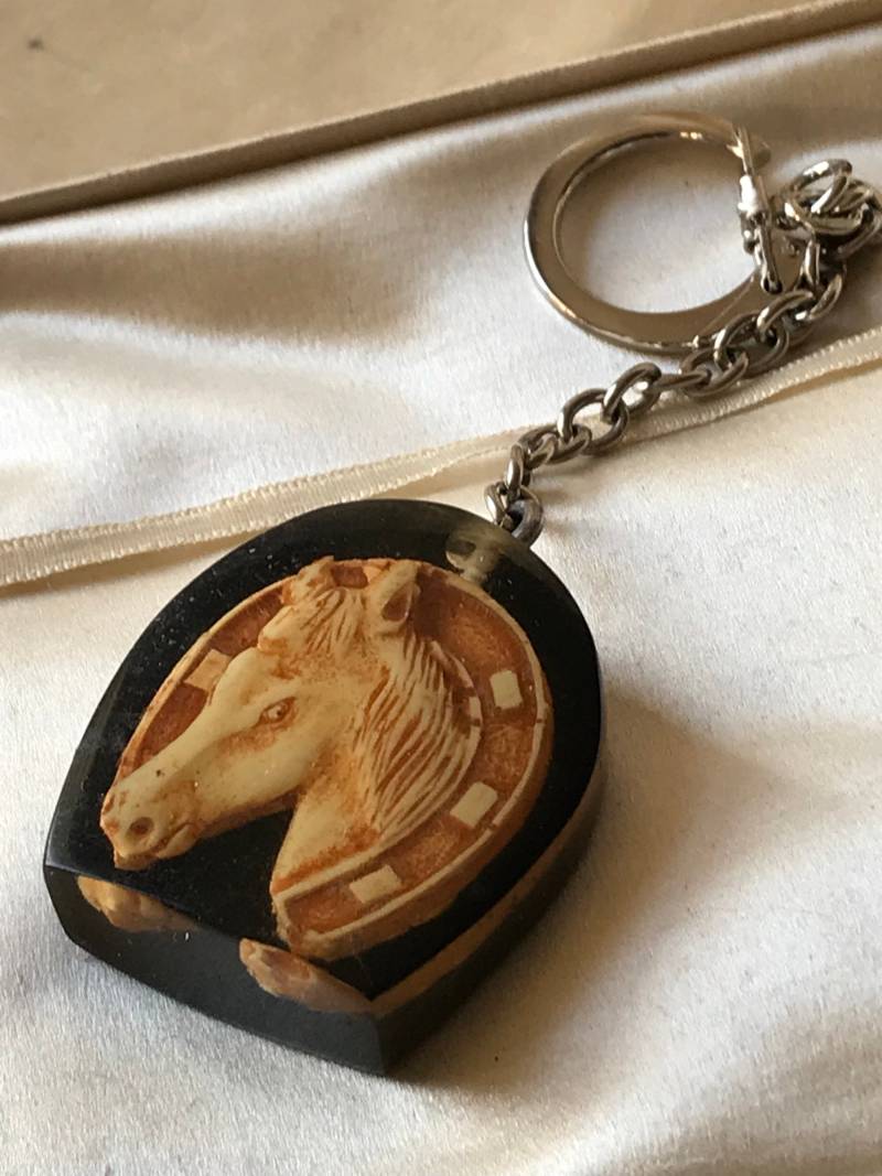 Pferd Keychain/1960 Lucite Sammler von saltydogvintage