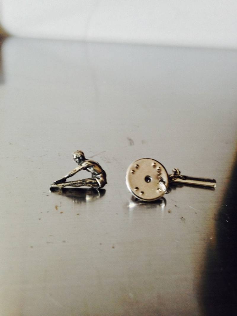 Tietack/Anstecknadel Schwimmer Taucher 1950Er 60Er Jahre Krawatten-Accessoire von saltydogvintage