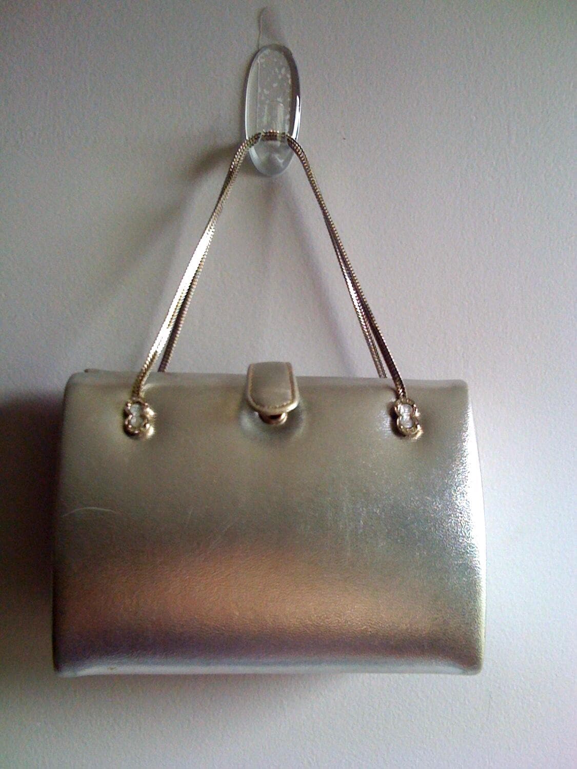 Vintage 1960's Dofan Silber Leder Geldbörse von saltydogvintage