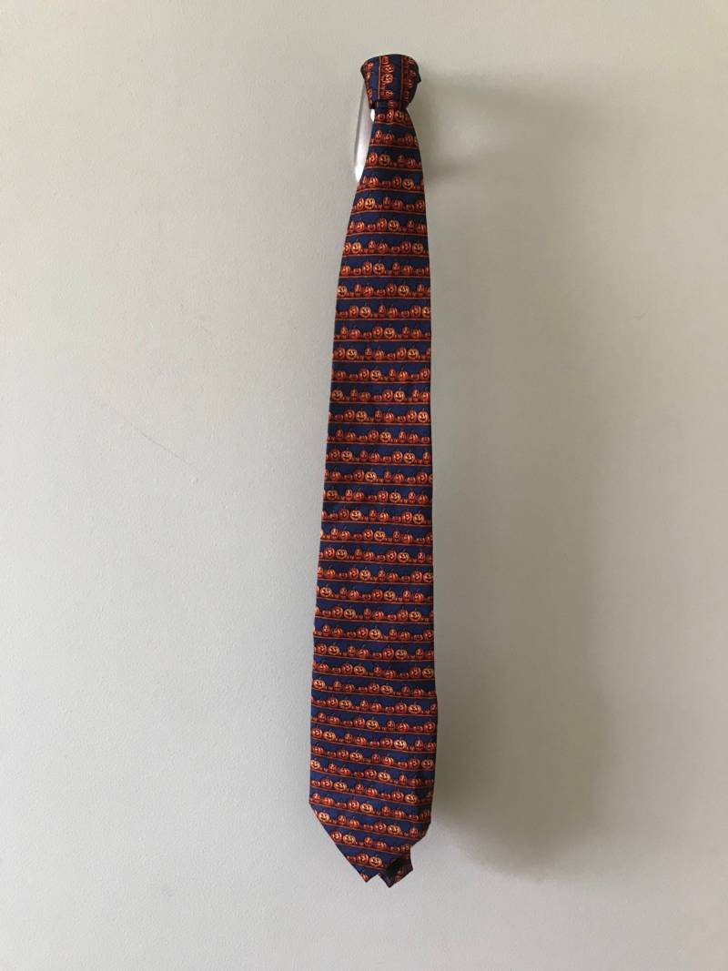 Vintage Halloween Krawatte/Feier Kleidung Unisex Gruselige Kürbis von saltydogvintage