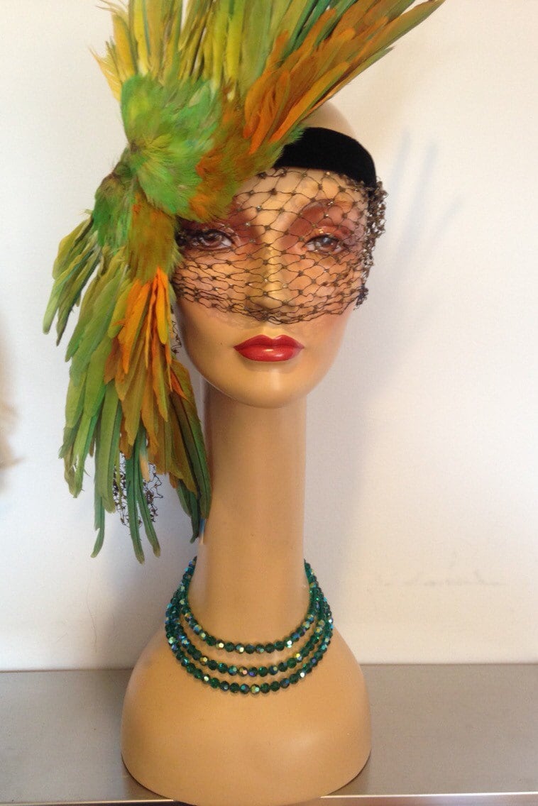 Vintage Modeschmuck/3-strang Halskette Grüne Ab Kristall 1950Er Jahre Aurora Borealis von saltydogvintage