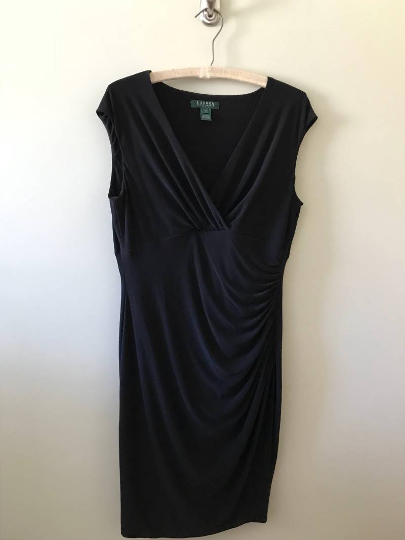 Vintage Ralph Lauren Kleid/Schwarzes Jerseykleid " Das Kleine Schwarze' von saltydogvintage