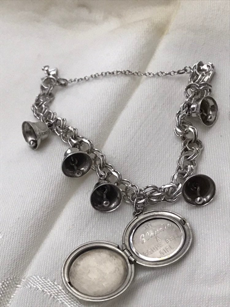 Vintage Schmuck/Signatur Bonne Belle Bettelarmband Sterling Silber von saltydogvintage