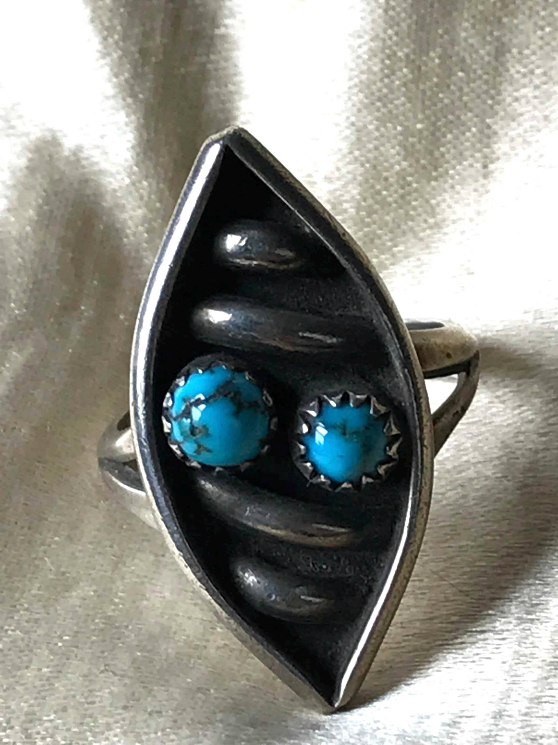 Vintage Schmuck/Türkis & Sterling Ring von saltydogvintage