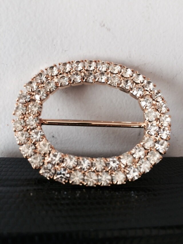 strass Ovale Form Jeweled Schnalle Finden/Mode-Dekor-Accessoire von saltydogvintage