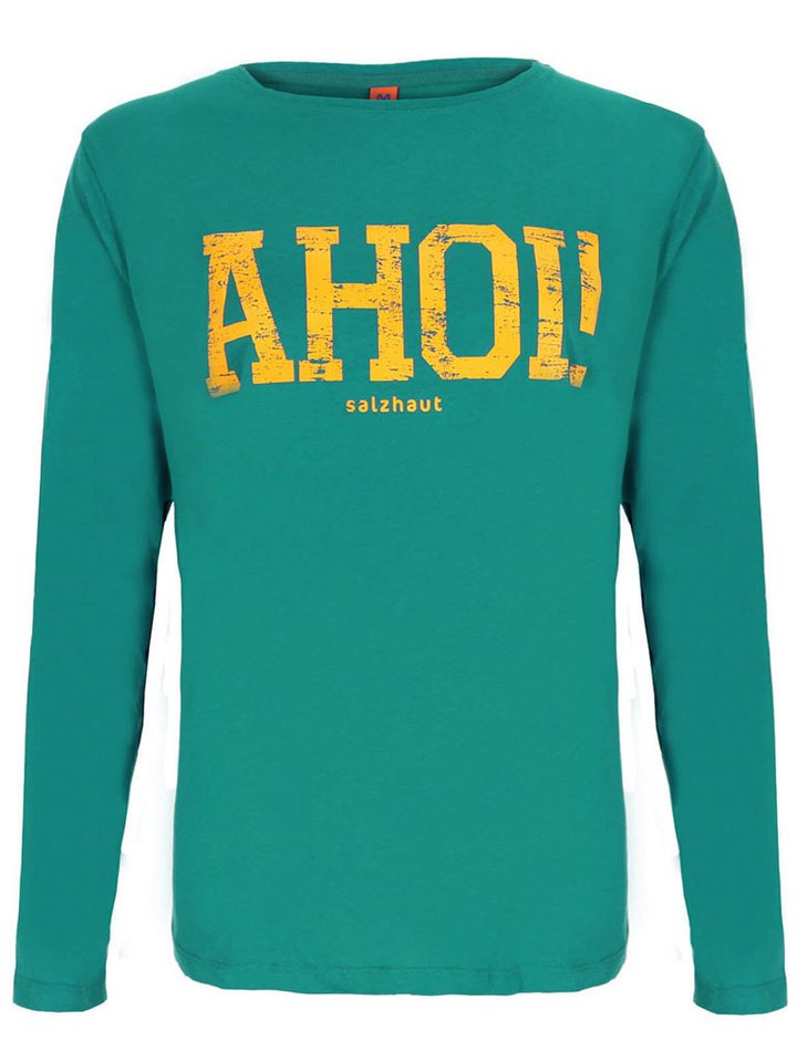 salzhaut Langarmshirt Damen Shirt Kant mit Ahoi-Print - Sweatshirt mit Rundhalsausschnitt von salzhaut