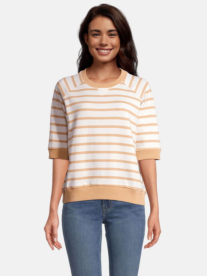 salzhaut Streifenpullover Damen Pullover Mölle 1/2-Arm mit Streifen - Kurzes Ringel-Sweatshirt von salzhaut