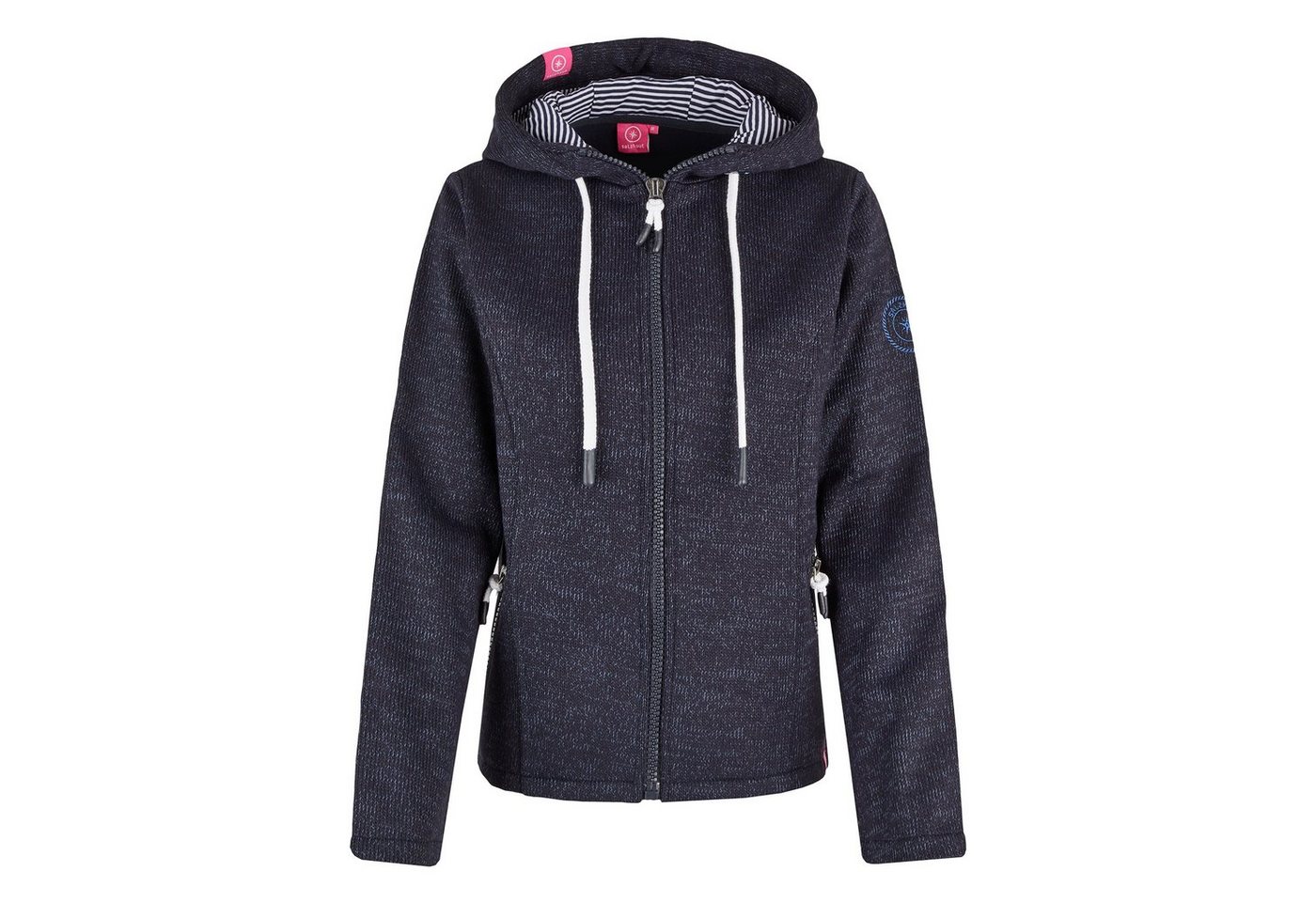 salzhaut Strickfleecejacke Damen Hoodie Jacke Harmkea - Sweatjacke Fleecejacke mit Kapuze von salzhaut