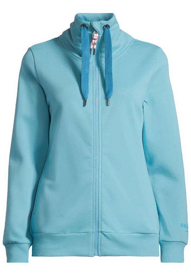 salzhaut Sweatjacke RACKELN - UNI Damen Leicht tailliert weiche, bequeme Sweatjacke, Hoodiejacke, Indoorjacke zum Verlieben! von salzhaut