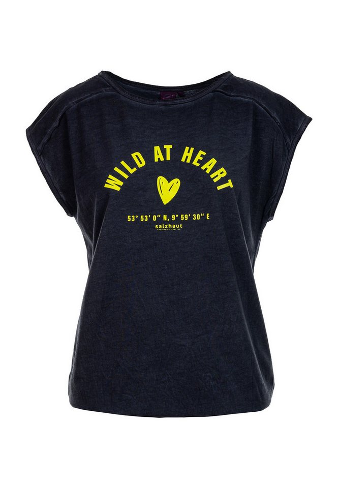 salzhaut T-Shirt AMKE Wild at heart Damen Relaxed-Fit Endlich wieder Sommer! bequemes T-Shirt, Shirt, Top, Oberteil von salzhaut
